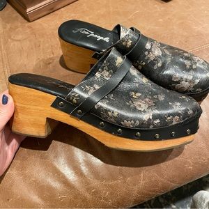 Free People floral clogs